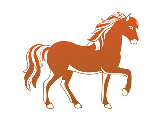 Colorful horse Illustration vector Isolated on a white background