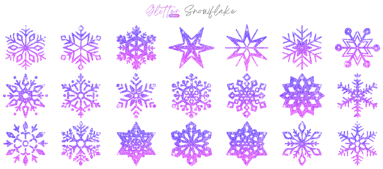 Purple snowflakes glitter, Christmas luxury decoration shiny sparkling