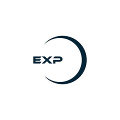 EXP logo. E X P design. White EXP letter. EXP, E X P letter logo design. E X P letter logo design in GOLD, GOLDEN LOGO, THREE, style. letter logo set in one artboard. E X P letter logo vector design.