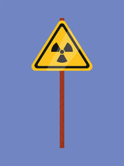 Radiation icon vector. Radiation street sign vector. Street alert sign vector attention sign icon