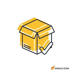 Delivery Box icon vector illustration. Delivery Box symbol isolated on white background.