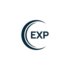 EXP logo. E X P design. White EXP letter. EXP, E X P letter logo design. E X P letter logo design in GOLD, GOLDEN LOGO, THREE, style. letter logo set in one artboard. E X P letter logo vector design.
