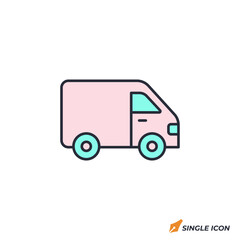 Delivery Van icon vector illustration. Delivery Van symbol isolated on white background.