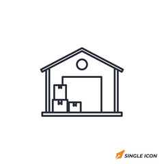 Warehouse icon vector illustration. Warehouse symbol isolated on white background.