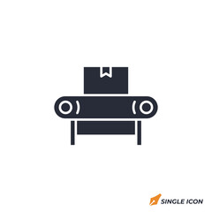 Conveyor Belt icon vector illustration. Conveyor Belt symbol isolated on white background.