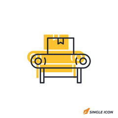 Conveyor Belt icon vector illustration. Conveyor Belt symbol isolated on white background.