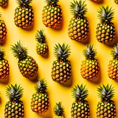 Fototapeta premium seamless background with pineapple