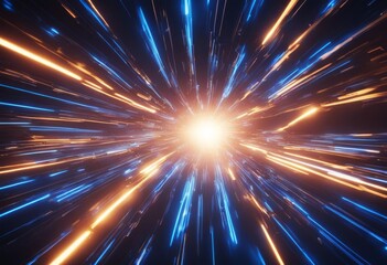 Obraz premium modern background motion blur light abstract stripes blue streak fast streaks datum