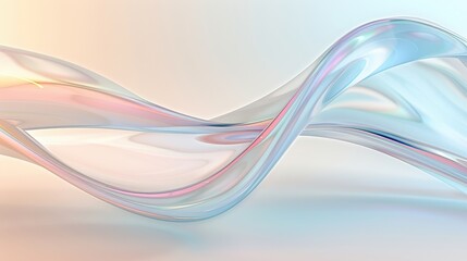 Fototapeta premium A long, curvy line of water with a rainbow effect
