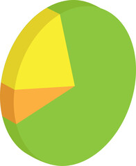 pie chart isomatric symbol illustration design