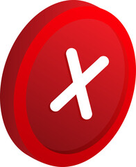 Fototapeta premium wrong isomatric symbol illustration design