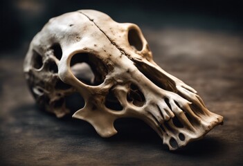 closeup white mammal skull view stern top topview decoration old olated longhorn