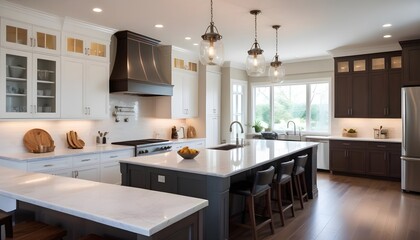 Fototapeta premium modern kitchen interior with kitchen