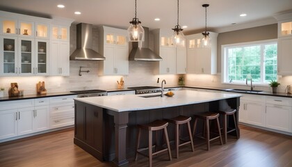 modern kitchen interior with kitchen