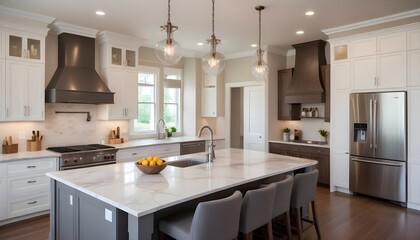 modern kitchen interior with kitchen