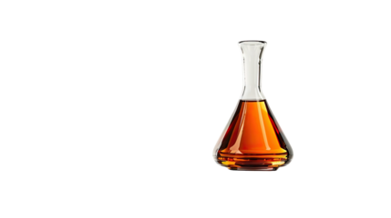 Test tube with liquid on a transparent background