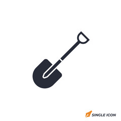 Shovel icon vector illustration. Shovel symbol isolated on white background