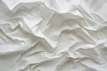 Obraz premium A flat white background with textured paper for the text, with wavy creases and folds across the surface. 