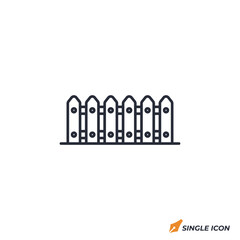 Fence icon vector illustration. Fence symbol isolated on white background