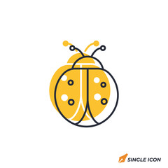 Ladybug icon vector illustration. Ladybug symbol isolated on white background