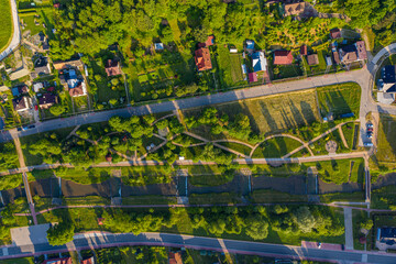Fototapeta premium Muszyna Zdrój, lato widok z drona