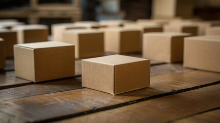 Close-up of eco-friendly packaging services and material, with copy space