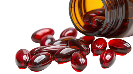 Supplements on a transparent background