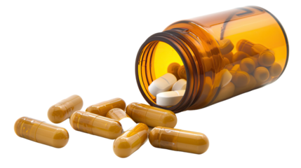 Supplements on a transparent background