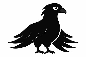 eagle silhouette isolated on white