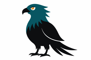 raven on a white background