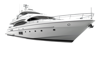 yacht on a transparent background