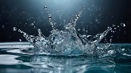 water splash in water