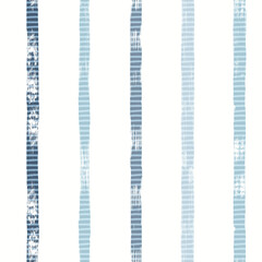 Stripes pattern, summer blue striped seamless vector background, ethnic stitched strokes. tai dye stripes, watercolor paintbrush lines