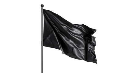 Black flag on transparent background