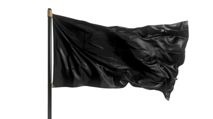 Black flag on transparent background