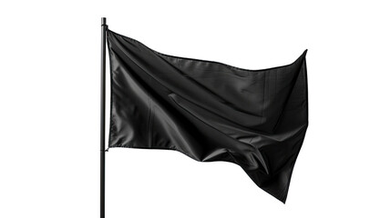 Black flag on transparent background