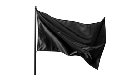 Black flag on transparent background
