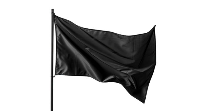 Black flag on transparent background - Powered by Adobe