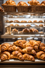 croissants in a bakery