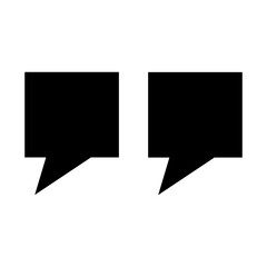 Quote Marks Icon Vector Illustration