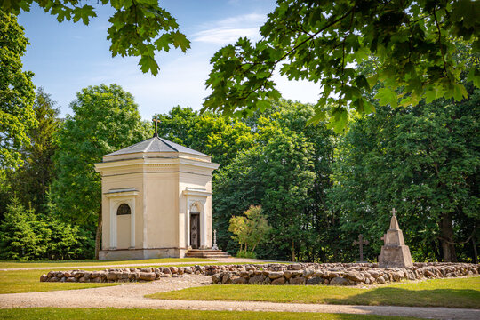 Basilica and Ruins at the Archaeological Site of Kernave, Lithuania
