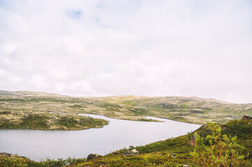 Peaceful tundra scene with an undisturbed natural environment