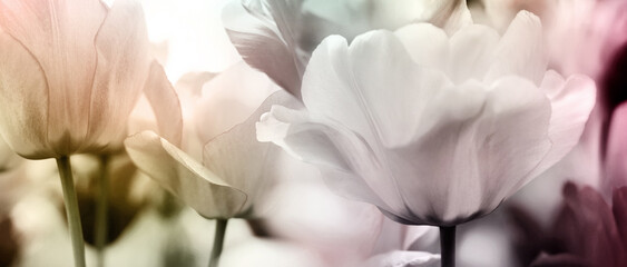 tulpen in blüte, blumen farben natur trauer trauerkarte leid gedenken