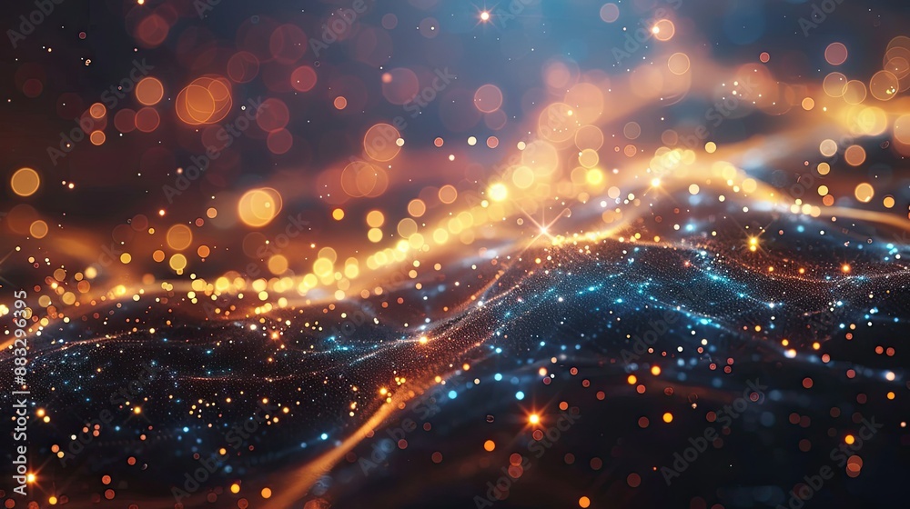 Poster Technology Particle Abstract Background