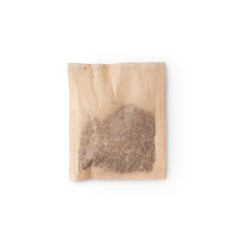 tea bag with shadow isolated on transparent background