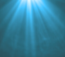 Aqua blue ray of light