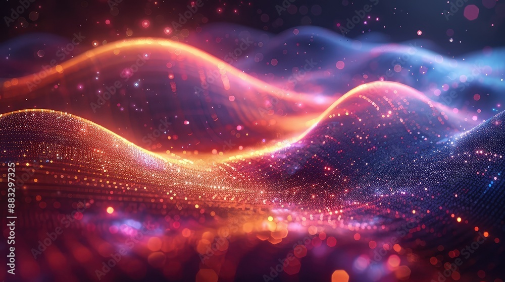 Aufkleber Technology Particle Abstract Background