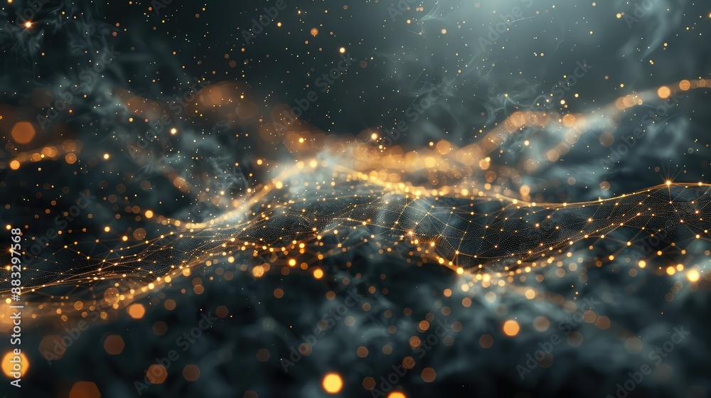 Aufkleber Technology Particle Abstract Background