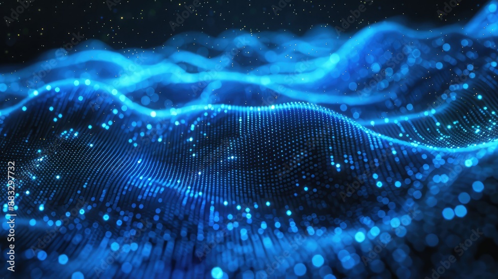 Poster Technology Particle Abstract Background