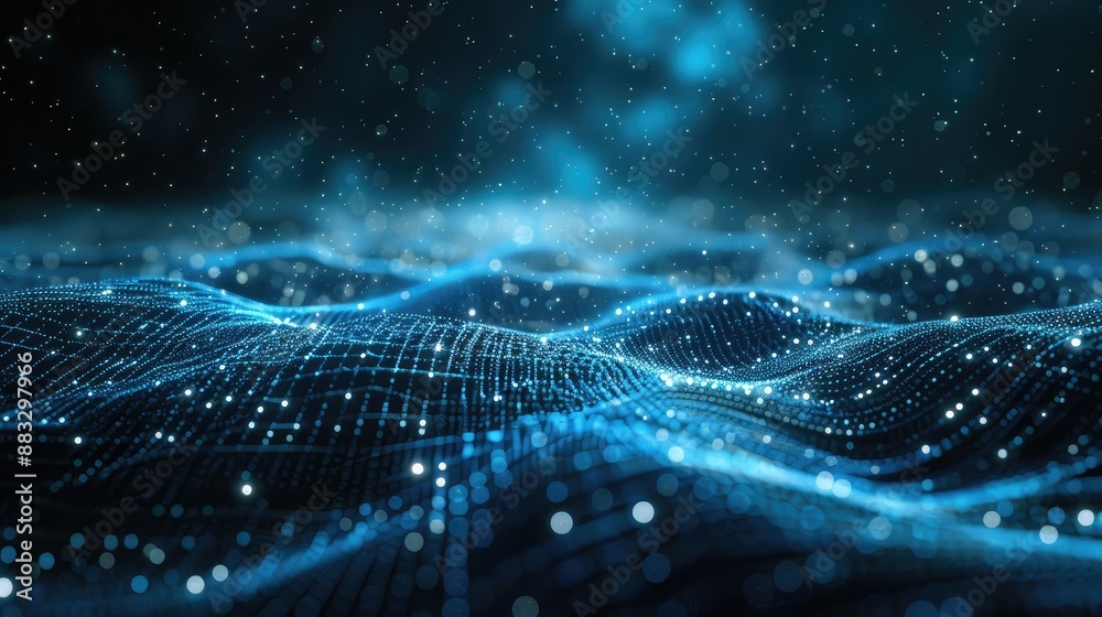 Poster Technology Particle Abstract Background